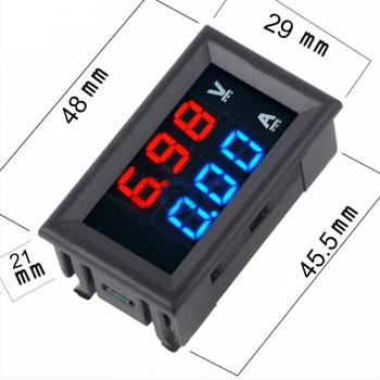 Цифровой вольтметр-амперметр 100V/10A встраиваемый