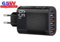 Сетевое зарядное устройство Блок питания для телефона 65W 5 USB + 1 Type-C