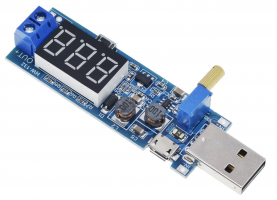 Повышающий-понижающий преобразователь питания USB с вольтметром DC-DC (от 3.5-12 В до 1.2-24В)